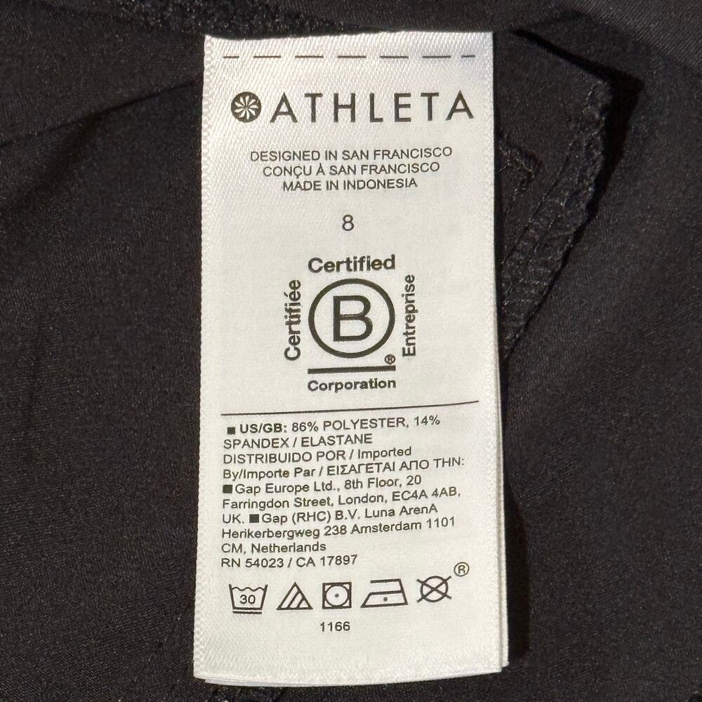 Athleta Brooklyn Heights High Rise Wide Leg Trousers Pants 8 Black Office 58449 - Picture 6 of 13
